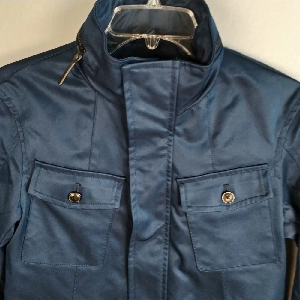 Banana Republic Men's Navy Blue Field Jacket XS Water Resistant‎ Utility Hooded